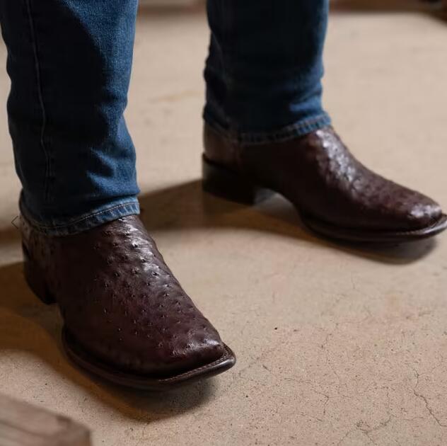 Tecovas Outlet | Men's The Emmitt-Mahogany Ostrich