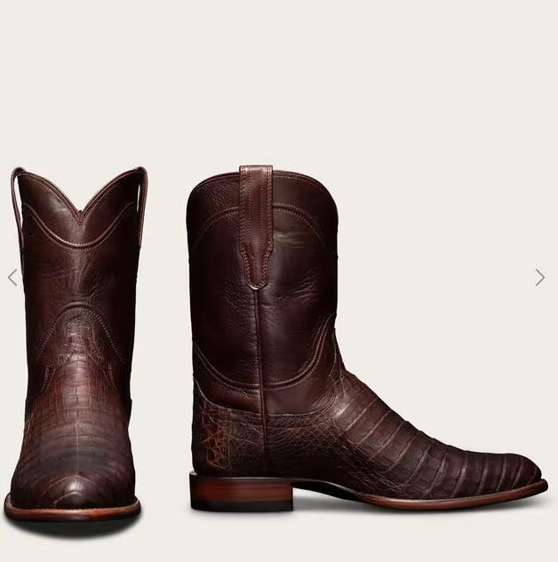 Tecovas Outlet | Men's The Cole-Mahogany Caiman