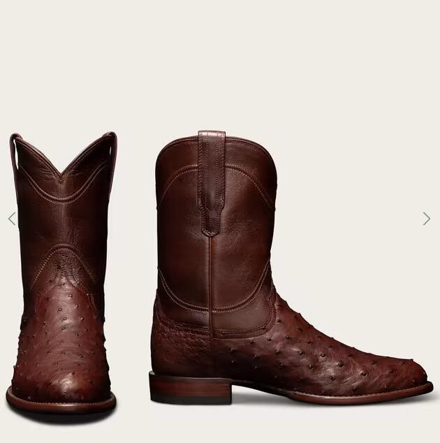 Tecovas Outlet | Men's The Duke-Mahogany Ostrich