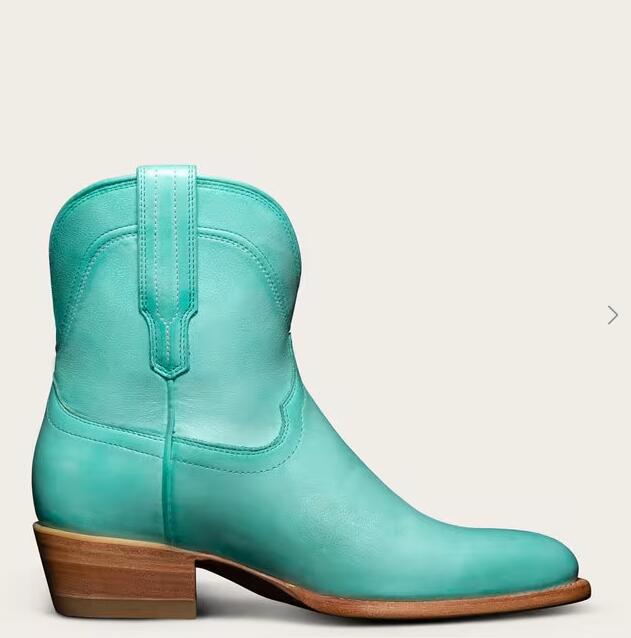 Tecovas Outlet | Women's The Penny-Turquoise Bovine - Click Image to Close