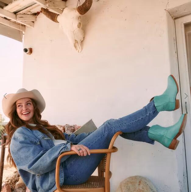 Tecovas Outlet | Women's The Penny-Turquoise Bovine