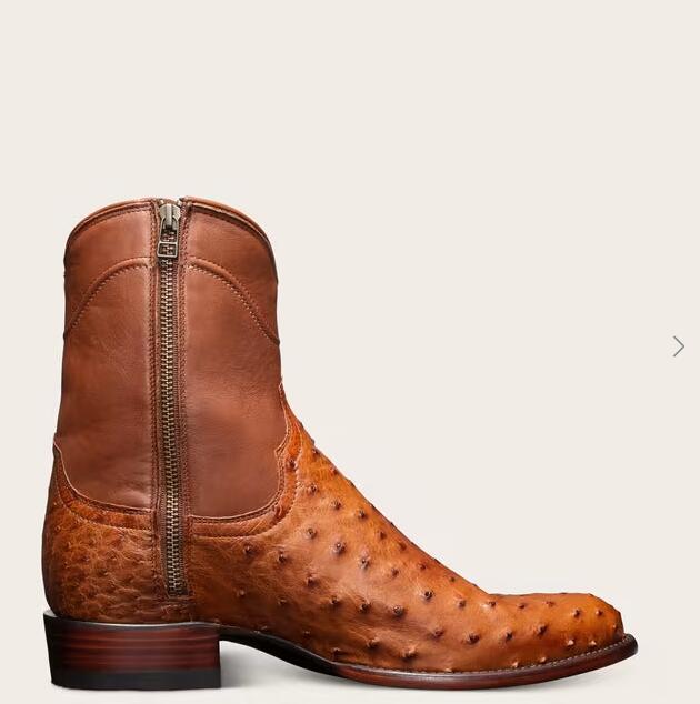 Tecovas Outlet | Men's The Zane-Pecan Ostrich - Click Image to Close