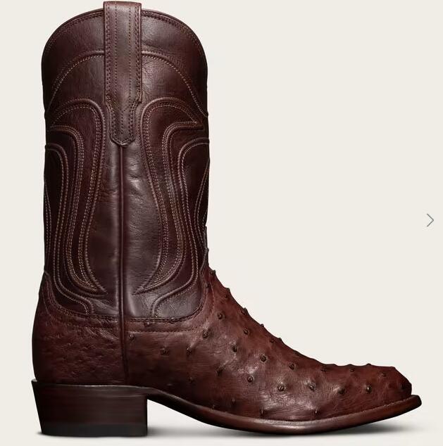 Tecovas Outlet | Men's The Wyatt-Mahogany Ostrich - Click Image to Close