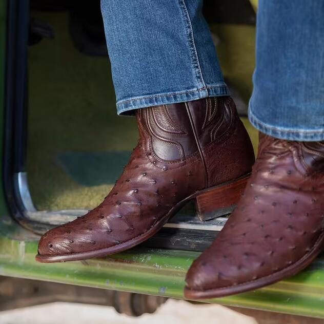 Tecovas Outlet | Men's The Wyatt-Mahogany Ostrich