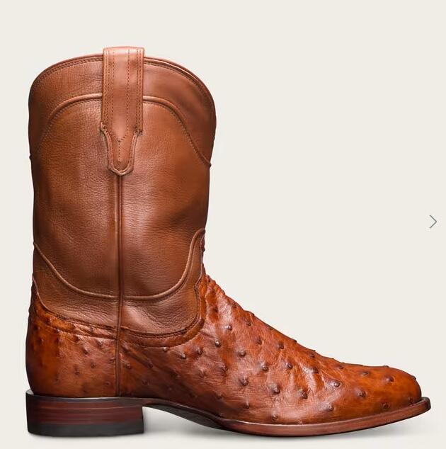 Tecovas Outlet | Men's The Duke-Pecan Ostrich - Click Image to Close