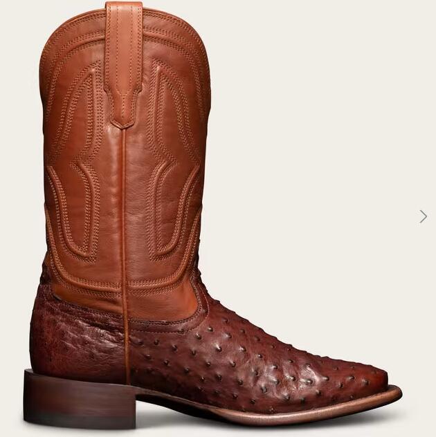 Tecovas Outlet | Men's The Emmitt-Mahogany Ostrich - Click Image to Close