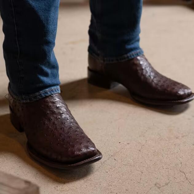 Tecovas Outlet | Men's The Emmitt-Mahogany Ostrich